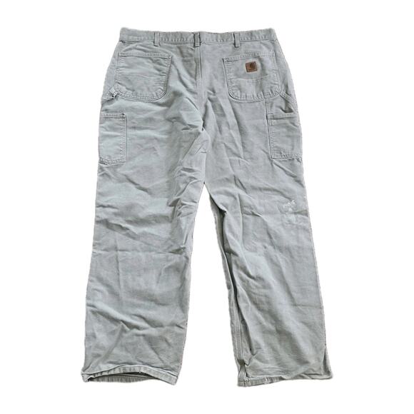 Carhartt Carpenter Work Pants Mens 40x32 B11-DES Canvas Baggy Thrashed - Picture 1 of 12